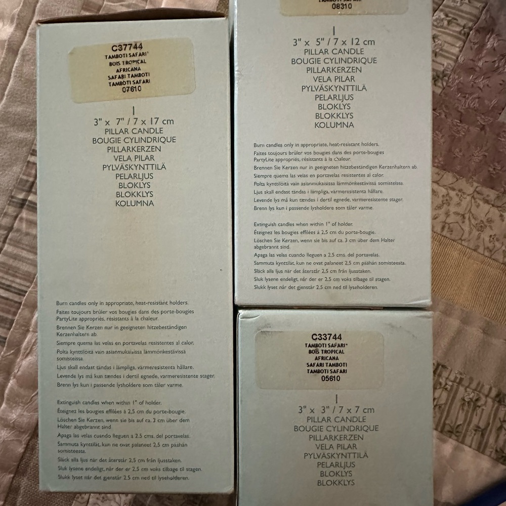 Partylite Pillar Candle Set - Picture 3 of 3